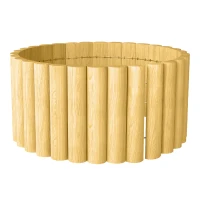 Outsunny Gartenzaun Zaun aus Holz 176 cm x 30 cm Zaunelemente Hundezaun für Garten Blumenbeete Tierbarriere(m-10)