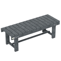 Outsunny Panchina da Giardino a 2 Posti Impermeabile in Legno di Abete, 110x38x35 cm, Grigio