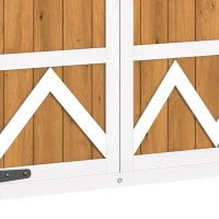 Outsunny Armário de Jardim de Madeira 105x55x179 cm Abrigo de Exterior com Portas 4 Prateleiras Extraíveis Teto Metal Galvanizado Madeira(m-13)