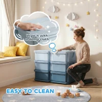 HOMCOM Kids Storage Unit, with Six Drawers - Blue(m-6)