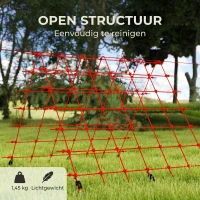 AIYAPLAY Ninja Line Kinderen 10m Slackline Set met turnringen schommel klimladder klimnet voor 3-6 jaar 1000x300x180 cm Rood(m-9)
