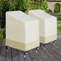 Outsunny Lot de 2 housses de protection chaises de Jardin empilables bâche étanche 90L x 70l x 115H cm Oxford Haute densité 600D(m-6)