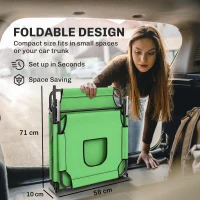 Leżak ogrodowy składany z poduszką i oknem do czytania(m-7)