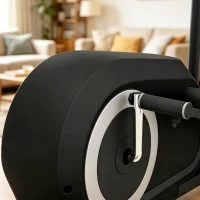SPORTNOW Elíptico para Casa Elíptico com Bluetooth Compatível com Apps 8 Níveis de Resistência Volante Monitor LCD Cinza(m-8)