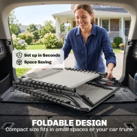 Outsunny Foldable Sun Lounger, Outdoor 4 Level Adjustable Backrest Reclining Chaise Chair, Steel Frame Recliner Chair for Camping, Hiking, Cream White(m-6)