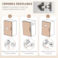HOMCOM Armadio da Cucina Slim a 5 Ripiani con Spazio Interno Regolabile, in Legno, 40x35x180 cm, Bianco(m-7)