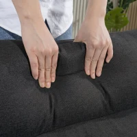 HOMCOM Poltrona Letto Reclinabile 90° a 180°, in Tessuto, 70x72x56 cm, Nero(m-5)