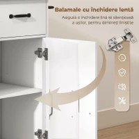 HOMCOM Cărucior mobil multifuncțional pentru depozitare(m-7)