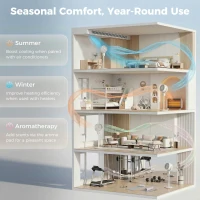 HOMCOM 20 dB Silent Standing Fan for Bedroom, 42" Pedestal Fan with Remote, 90° Oscillating, 8 Speeds, Remote Control, White(m-7)