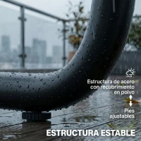 Outsunny Conjunto Jardín Exterior de 4 Piezas con 2 Sofás 2 Plazas 2 Mesas de Vidrio Cojines Fundas Extraíbles y Bolsillos Gris(m-8)