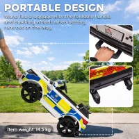 HOMCOM Ride on Police Kids Car 12V Electric Car for 3-6 Years with Remote Control Siren Flashing Lights Suspension, White(m-5)