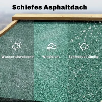 Outsunny Gartenschrank Holz mit Ablage Abschließbare Tür Bodenplatte Asphalt-Dach Belüftungspaneel 128x57,5x197cm(m-6)