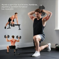 HOMCOM Juego de Mancuernas Pesas de Fitness Total 40 kg 4x5 kg 4x2,5 kg 4x1,5 kg Ajustable Profesionales Gimnasio Doméstico y Musculación con 2 Barras Ø25x450 mm Acero y Discos Negro(m-7)