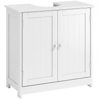 kleankin Meuble Salle de Bain Blanc 60x30x60cm Sous-Lavabo