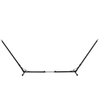 Outsunny Hängemattengestell größenverstellbar Hängemattenständer 313–388 x 109 x 116 cm Schwarz(m-7)