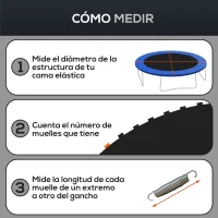 SPORTNOW Tapete de Repuesto para Trampolín Ø323 cm Colchoneta para Trampolín de 12 Pies con 72 Enganches Negro(m-5)