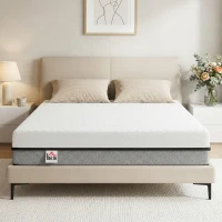 HOMCOM Colchão 140x200cm H3 médio-firme 20 cm de altura Ergonômico, Respirável de espuma viscoelástica com gel, OEKO-TEX & CertiPUR(m-2)