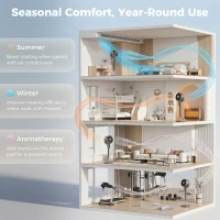 HOMCOM 20 dB Silent Standing Fan for Bedroom, 42" Pedestal Fan with Remote, 90° Oscillating, 8 Speeds, Remote Control, Grey(m-7)