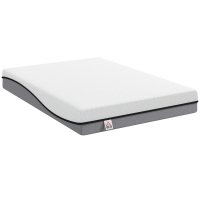 HOMCOM Colchón 140x200cm H3 firmeza media 20 cm de altura Ergonómico, Transpirable  de espuma viscoelástica con gel, Öko-Tex & CertiPUR