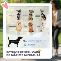 PawHut Cărucior pentru Câini 3 în 1 Pliabil cu Geantă Transportator și Coș Inferior, Gri(m-6)