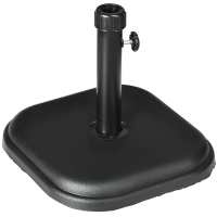 Outsunny Sonnenschirmständer aus Beton 11kg Quadratisch Schirmständer für Sonnenschirm 32-38mm Rohrdurchmesser Schwarz