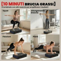 SPORTNOW Pedana Vibrante con 120 Livelli di Velocità e 5 Programmi(m-6)