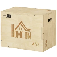Box jump pliométrie 3 en 1 - Collaboration Aosom.fr x FFHandball - boîte à saut musculation fitness bois(m-1)