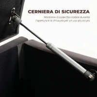 HOMCOM Cassapanca in Velluto140L con Seduta Ampia Imbottita, Capacità 240kg, Camera da Letto Soggiorno Ingresso, Grigio(m-6)