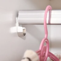 HOMCOM Armario Ropero de 2 Puertas con Espejo 3 Cajones Estantes Ajustables y Barra para Colgar Incluida 80x50x180 cm Blanco(m-9)