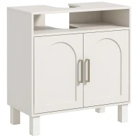 HOMCOM Under Sink Cabinet for Basin without Pedestal - Cream White(m-1)