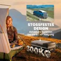 Outsunny Kompressor Kühlbox 20L -20℃-20℃ Elektrische Kühlbox mit APP-Steuerung LED-Leuchten USB Anschluss Batterieschutz(m-7)
