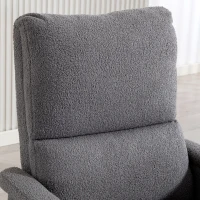 HOMCOM Fauteuil de massage inclinable, fauteuil de relaxation, dossier réglable, large assise, repose-pied, 69x84x99cm, gris(m-9)