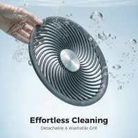 HOMCOM 20 dB Silent Standing Fan for Bedroom, 42" Pedestal Fan with Remote, 90° Oscillating, 8 Speeds, Remote Control, Grey(m-8)