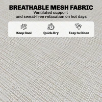 Outsunny ligstoel opklapbare rugleuning met 4 niveaus 197 cm x 58 cm x 76 cm(m-5)