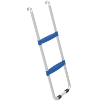 SPORTNOW Trampolinleiter 32/63 cm 2 Stufen Einstiegsleiter Trampolin-Leiter bis 150 kg mit verzinktem Stahlrahmen Blau