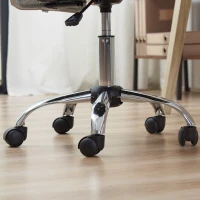 Vinsetto Sedia da Ufficio Ergonomica Senza Braccioli in Tessuto a Rete, Altezza Regolabile e 5 Ruote, Grigio(m-9)