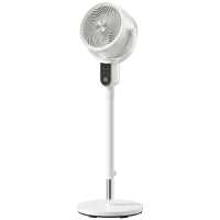 HOMCOM 20 dB Silent Standing Fan for Bedroom, 42" Pedestal Fan with Remote, 90° Oscillating, 8 Speeds, Remote Control, White(m-1)