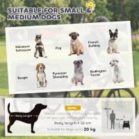 PawHut Dog Bike Trailer, Dog Cart Bicycle Carrier for Small and Medium Pets with 20" Inflatable Rubber Wheels, Grey(m-6)