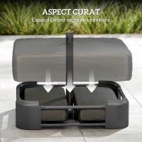 Outsunny Bază pentru Umbrelă Reumplibilă cu Nisip 80 kg/Nisip Umed 90 kg, pentru Tije de Ø48 mm, Negru(m-7)
