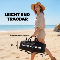 Outsunny Campingtisch 117 x 60 cm Aluminium Klapptisch mit Aufrollbare Tischplatte Holz-Optik Tragetasche wasserdicht(m-7)