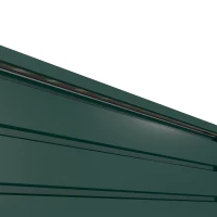 Outsunny 3.7 x 7.9ft Galvanised Steel Shed, with Latched Door and Padlock - Green(m-10)