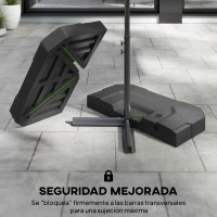 Outsunny Juego de 2 Pesas para Sombrilla, Bases para Sombrilla Rellenables 80 kg con Agua 80 kg o Mezcla de Agua y Arena 105 kg(m-6)
