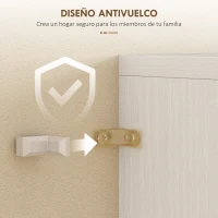 HOMCOM Alacena de Cocina con Puertas de Vidrio Cajón Estantes Ajustables para Comedor Salón 60x35x180 cm Blanco(m-8)