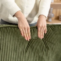 HOMCOM 2 Seater Sofa, 140 cm Loveseat Sofa with Spring Cushions, Metal Legs, 2 Pillows, Dark Green(m-9)