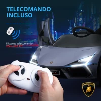 AIYAPLAY Auto Elettrica per Bambini da 3-5 Anni, Guida Dolce, Telecomando, Clacson, Plastica e Metallo, Grigio(m-7)