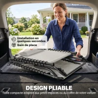 Outsunny Bain de Soleil transat Pliable Dossier inclinable Multi-Positions Acier thermoplastique Lacets élastiques Noir textilène crème(m-6)