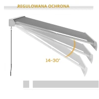 Markiza elektryczna 3m z pilotem i korbką, regulowana(m-8)