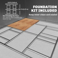 Outsunny 13 x 11ft Large Metal Storage Shed Sliding Doors - Warm Grey(m-6)