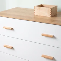 HOMCOM Comodă cu 3 sertare ridicată pentru living și dormitor, din lemn, 80x39x80 cm, alb și culoare lemn(m-9)