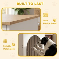 PawHut Dog Crate Furniture, Indoor Dog Cage with Double Doors for Large Breeds, Pet Kennel End Side Table(m-6)